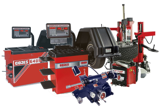 Coats Tire Changers, Breakdrum Lathes, and Wheel Balancers